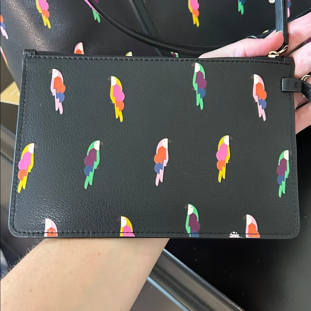 TESERVED Kate Spade Molly Flock Large Reversible Tote with Pouch - NWT Leather - Picture 14 of 17